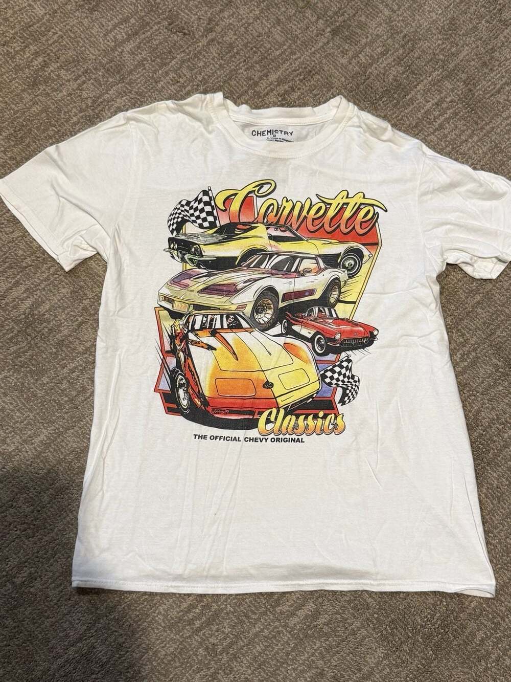 Chemistry Corvette Classics Chevy White T-Shirt